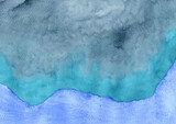 Blue and marine blue watercolor background for decoration on marine life, ocean and aquatic concept.