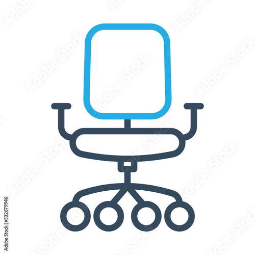 Office Chair Vector Icon which is suitable for commercial work and easily modify or edit it   © BinikSol