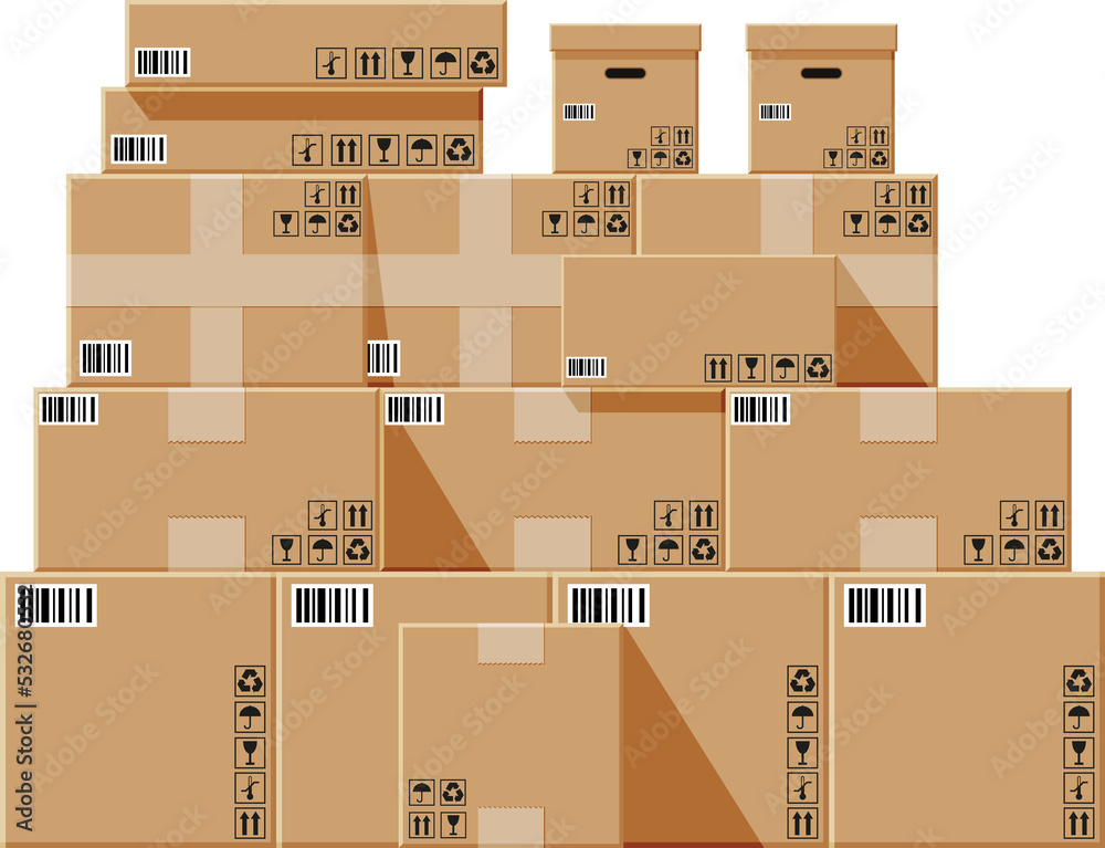 Cardboard boxes pile Cardboard boxes pile