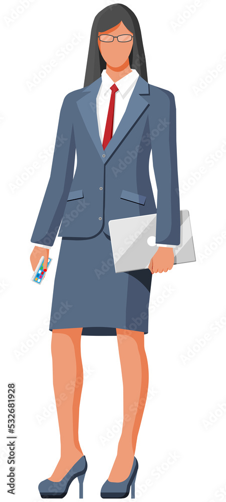 Businesswoman in black suit