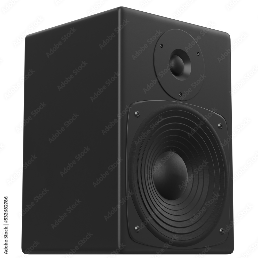 3d rendering illustration of a studio monitor speaker 3d rendering illustration of a studio monitor speaker