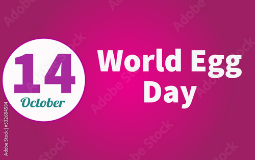 Happy World Egg Day, october 14. Calendar of october Retro Text Effect