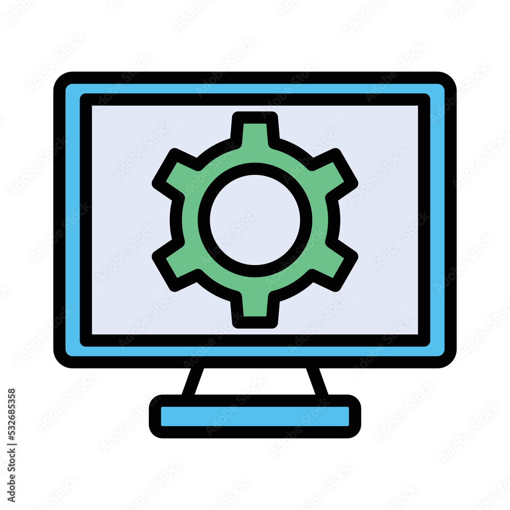 Monitor Setting Vector Icon which is suitable for commercial work and easily modify or edit it
Monitor Setting Vector Icon which is suitable for commercial work and easily modify or edit it