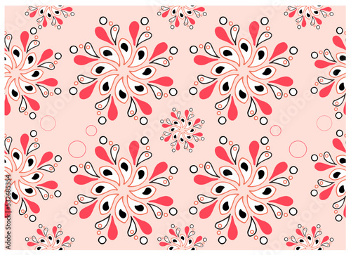 Motif background seamless pattern for ornate border design, fabric, invitation greeting cards announcements, textile material. Traditional Indian motifs fashion.