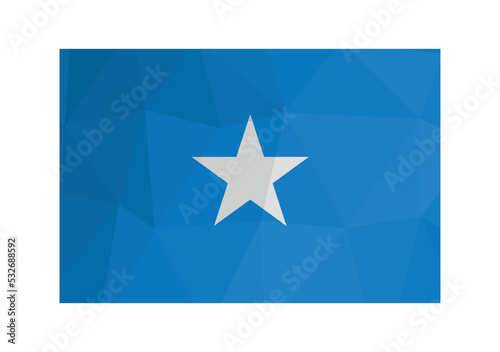 Vector illustration. Official symbol of Solmalia. National flag with white star on blue background. Design in low poly style with triangular shapes Free Download Vector illustration. Official symbol of Solmalia. National flag with white star on blue background. Design in low poly style with triangular shapes - GFXLoad
