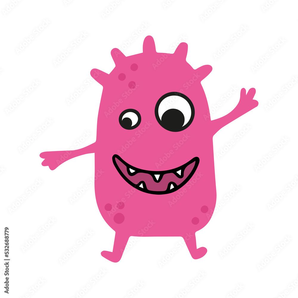 Cute funny doodle monster icon. Happy Halloween Cute funny doodle monster icon. Happy Halloween