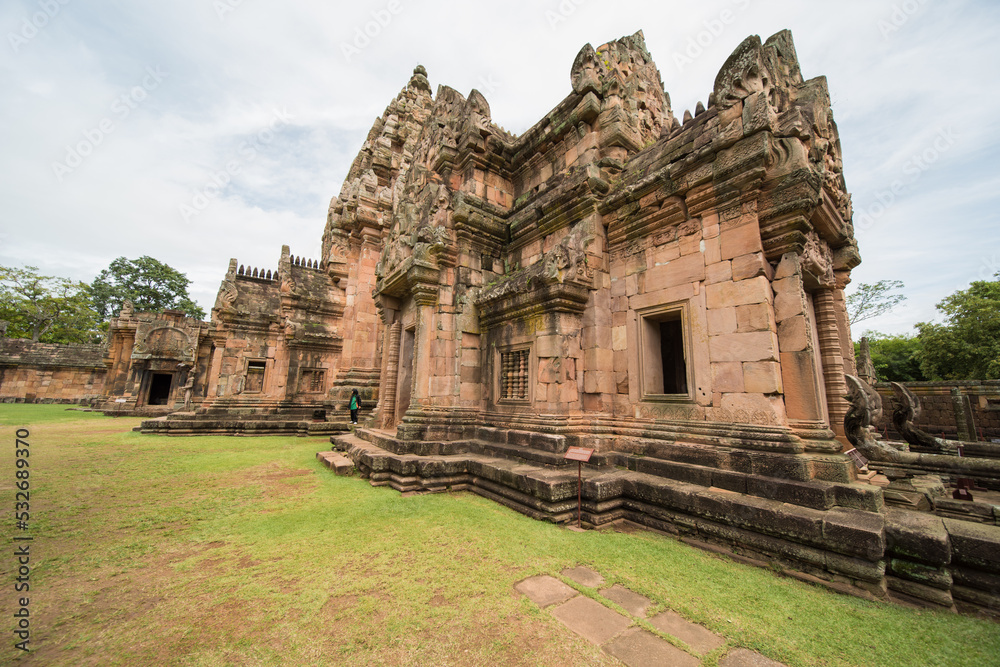 Phanom Rung Historical Park,  a beautiful Hindu Khmer Empire Temple complex in buriram, thailand.