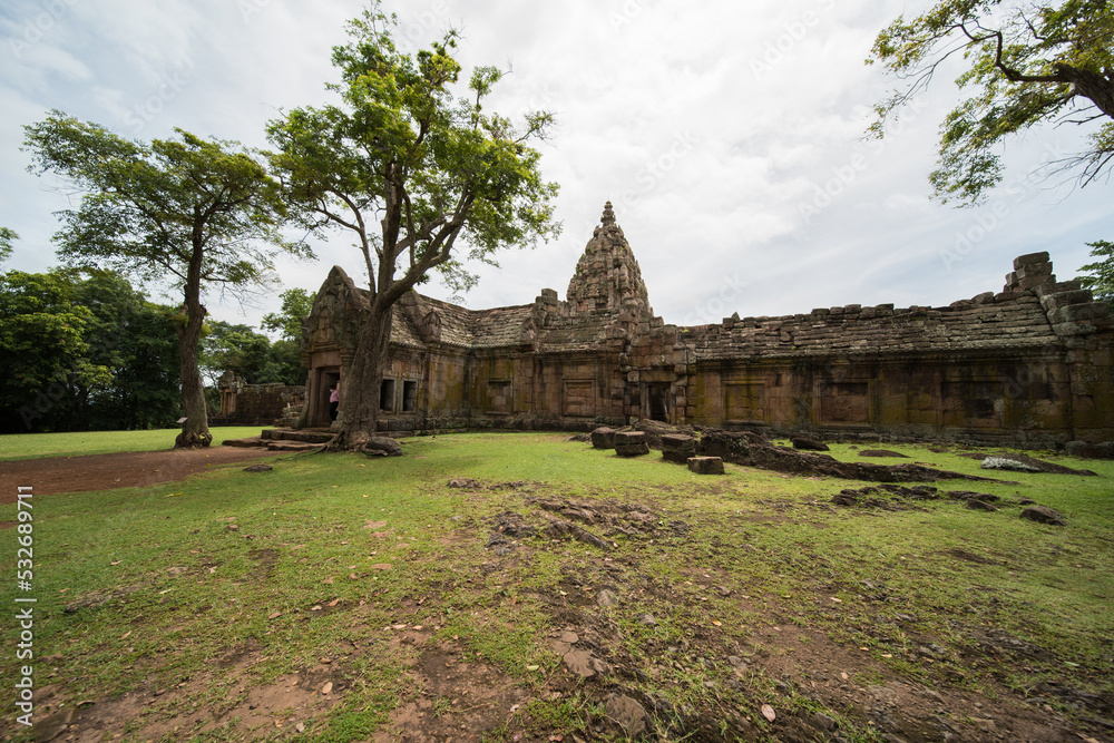 Phanom Rung Historical Park,  a beautiful Hindu Khmer Empire Temple complex in buriram, thailand.