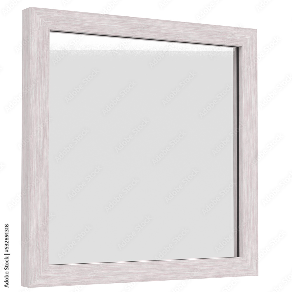 Obraz premium 3d rendering illustration of an acrylic barrier shield with frame