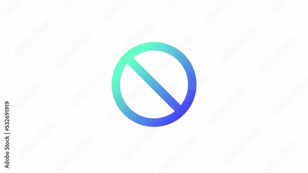 Animated blocked gradient ui icon. Failure occurred. Error message. Seamless loop 4k video with alpha channel on transparent background. Line color user interface symbol motion graphic animation Animated blocked gradient ui icon. Failure occurred. Error message. Seamless loop 4k video with alpha channel on transparent background. Line color user interface symbol motion graphic animation