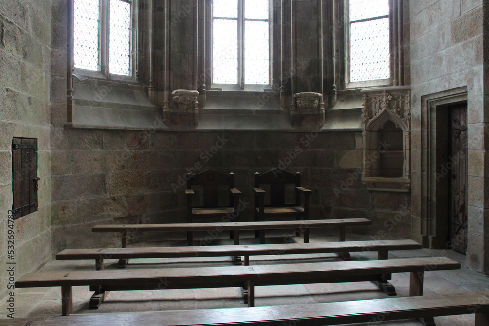 abbey church at le mont-saint-michel (france) abbey church at le mont-saint-michel (france)