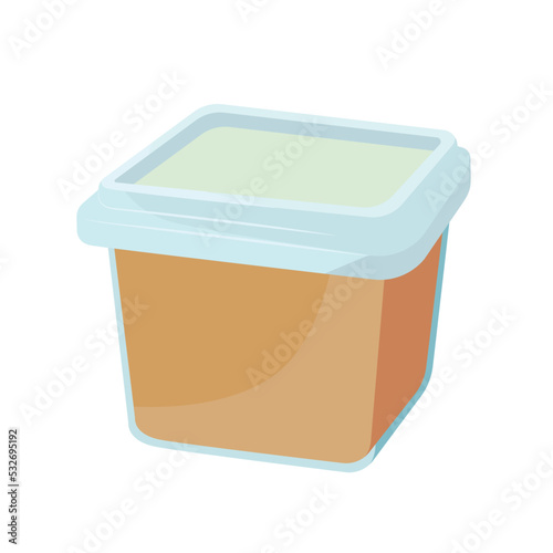 Vector illustration of miso in a pack.