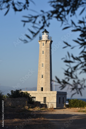 lighthouse on the coast. Location: Githeio 