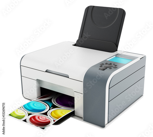Konstfotografi Printer on transparent background