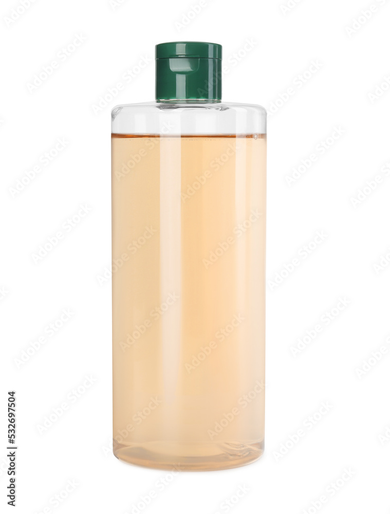 Bottle of micellar cleansing water isolated on white