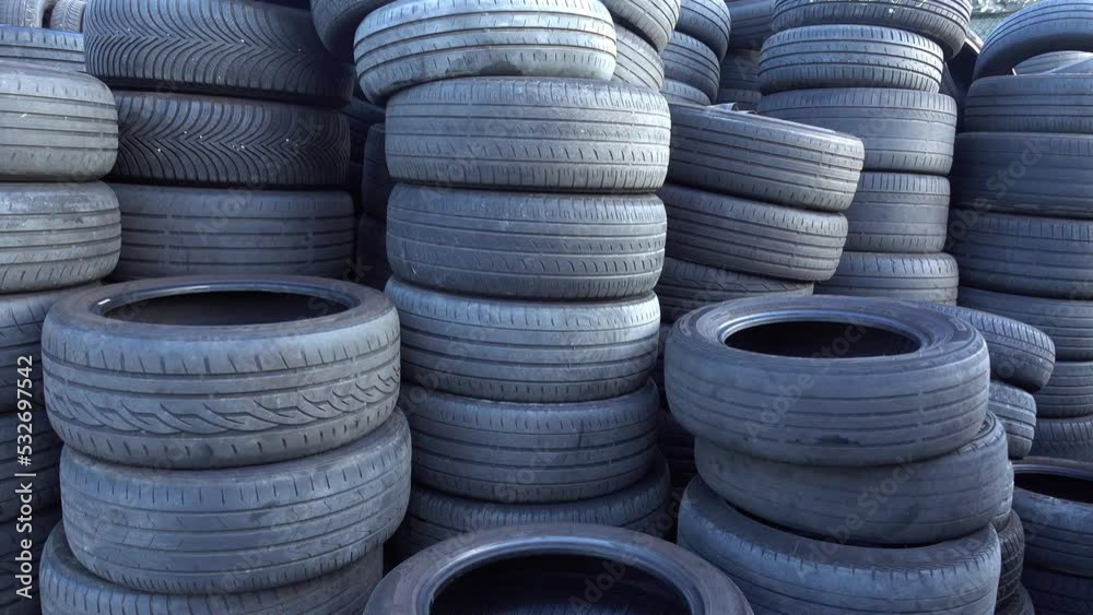 stack of old tires stack of old tires