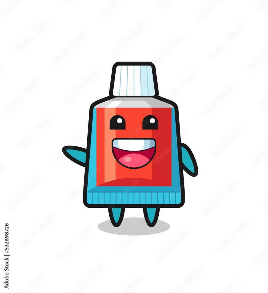 happy toothpaste cute mascot character happy toothpaste cute mascot character