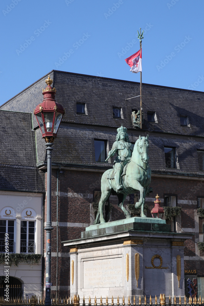 Fototapeta premium jan wellem denkmal in düsseldorf