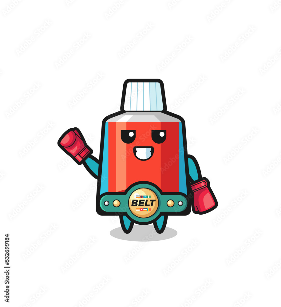 toothpaste boxer mascot character