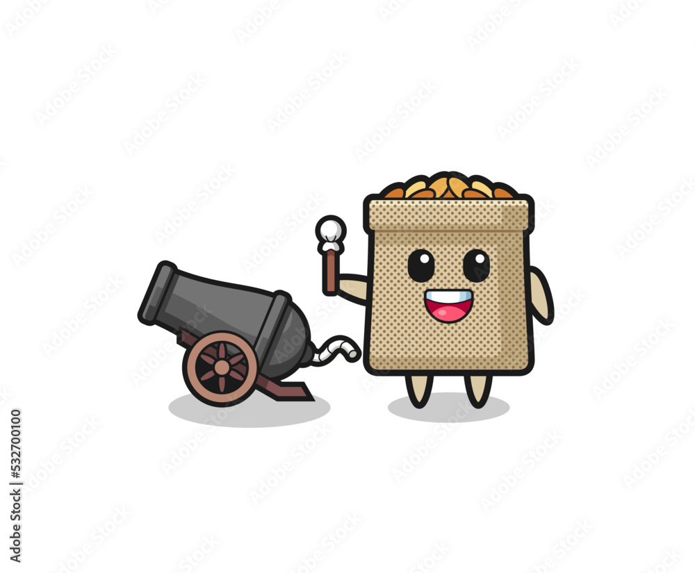 cute wheat sack shoot using cannon cute wheat sack shoot using cannon