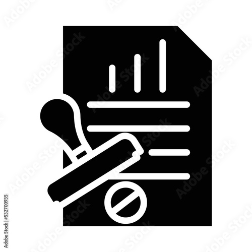 Stamp Document Vector Icon which is suitable for commercial work and easily modify or edit it
