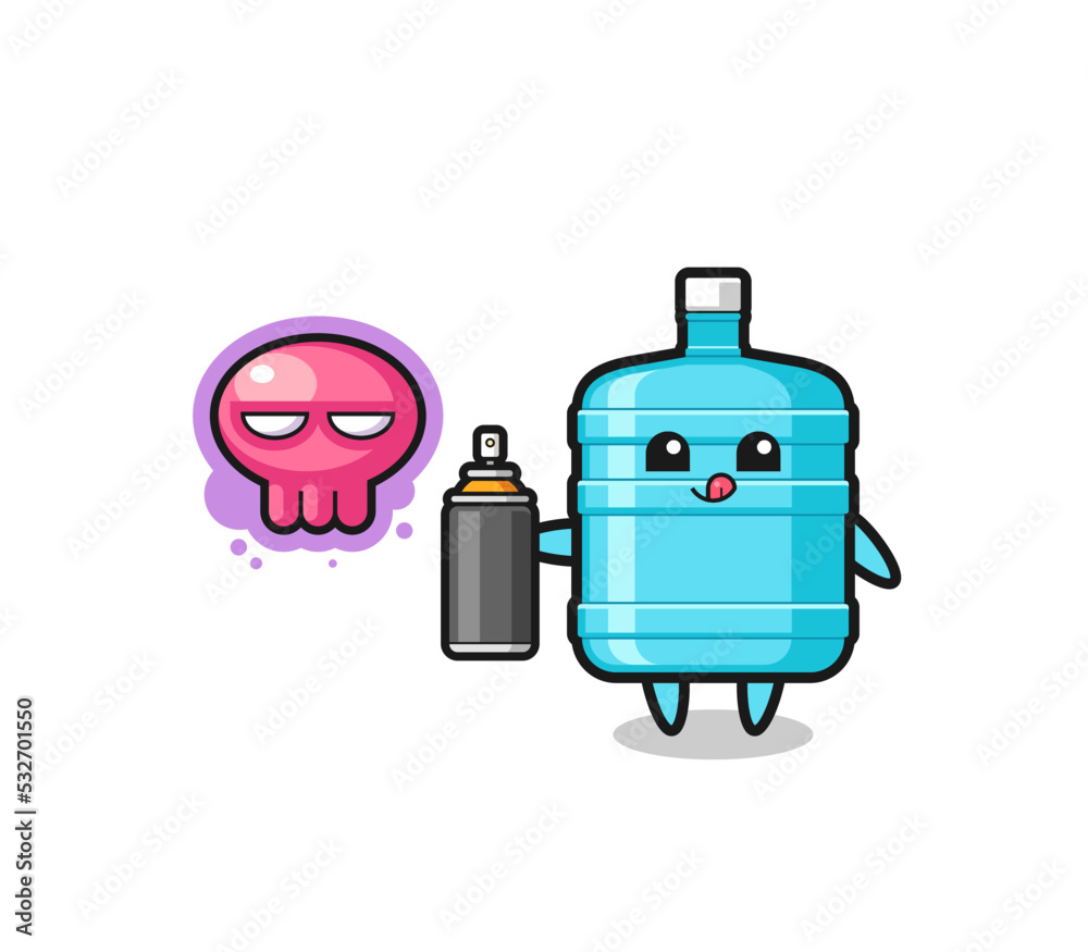 gallon water bottle cartoon make a graffiti with a spray paint gallon water bottle cartoon make a graffiti with a spray paint