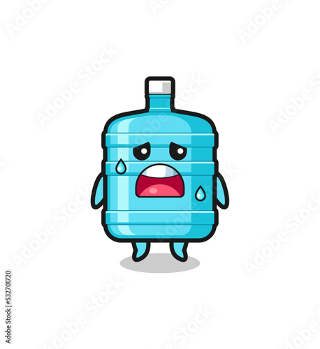 the fatigue cartoon of gallon water bottle