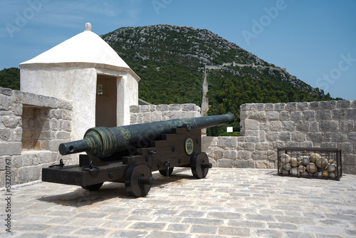 Inside Fort Kastio in Ston town, Croatia  photo