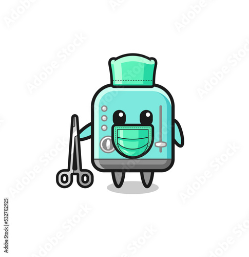 surgeon toaster mascot character