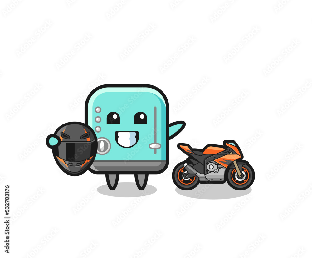 cute toaster cartoon as a motorcycle racer cute toaster cartoon as a motorcycle racer