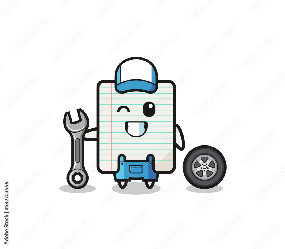 the paper character as a mechanic mascot the paper character as a mechanic mascot