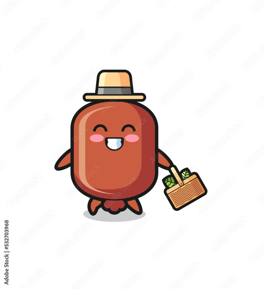 sausage herbalist character searching a herbal sausage herbalist character searching a herbal
