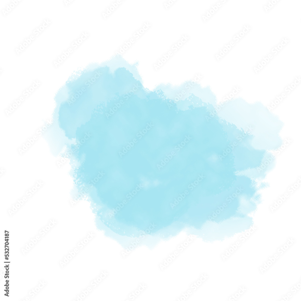 Abstract blue watercolor stain on white background Abstract blue watercolor stain on white background