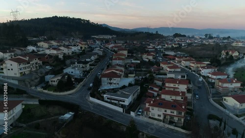 populated residential neighborhood Aerial View