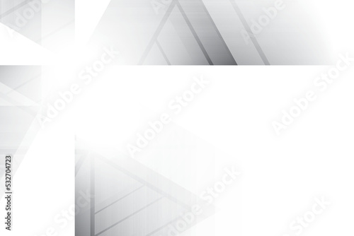 Abstract white and gray color, modern design stripes background with geometric shape. Vector illustration