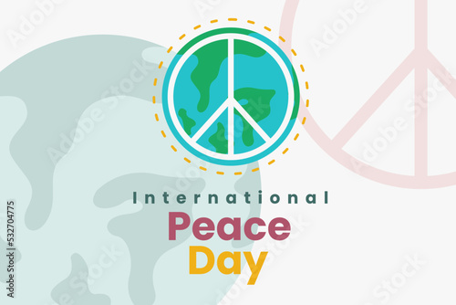 Illustration vector graphic of international day of peace. Good for poster. photo