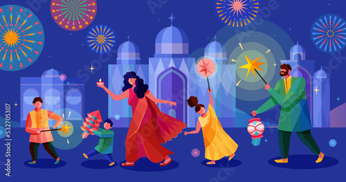 Photographie Happy Diwali Illustration
