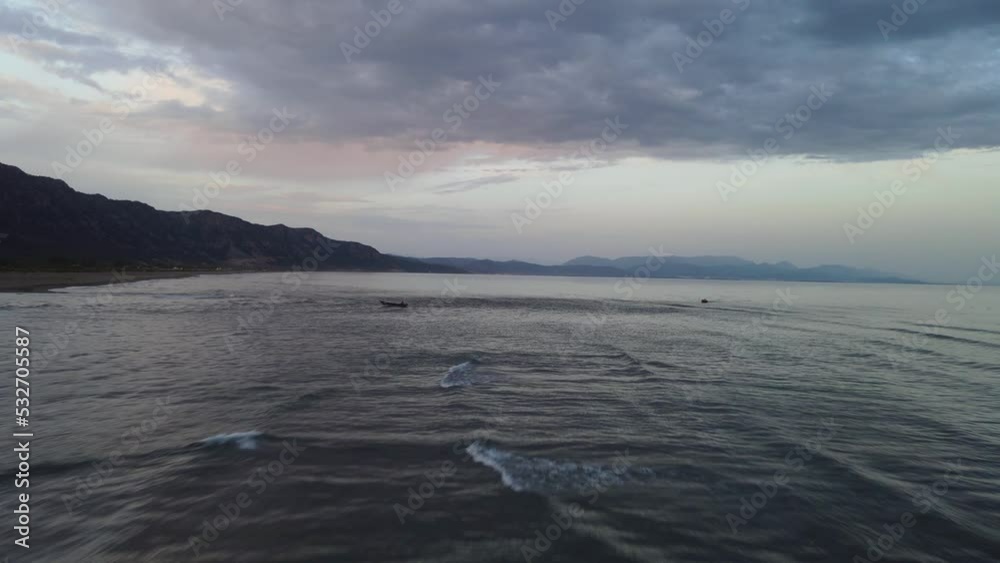 A calm and peace at the beach of Albania at evening, Albania. A calm and peace at the beach of Albania at evening, Albania.