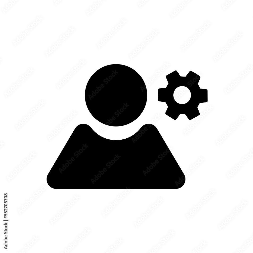 Graphic flat user icon for your design and website Graphic flat user icon for your design and website