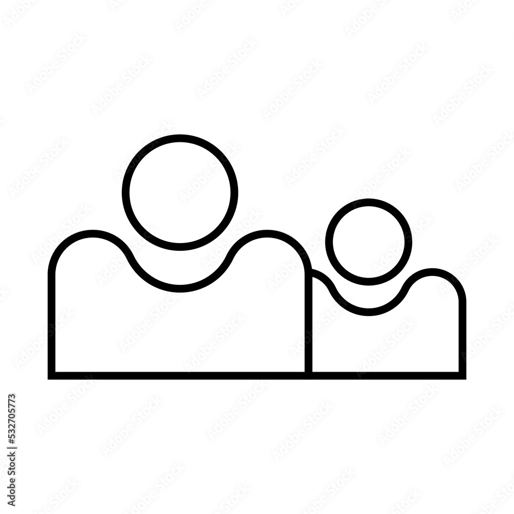 Graphic flat user icon for your design and website Graphic flat user icon for your design and website