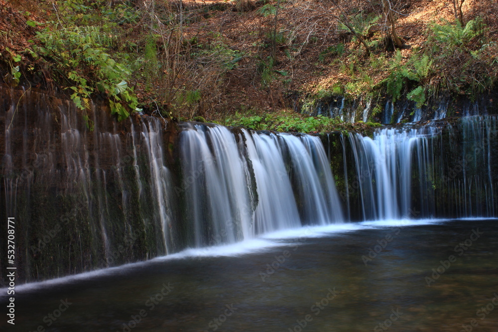 Fototapeta premium 秋の軽井沢。白糸の滝,