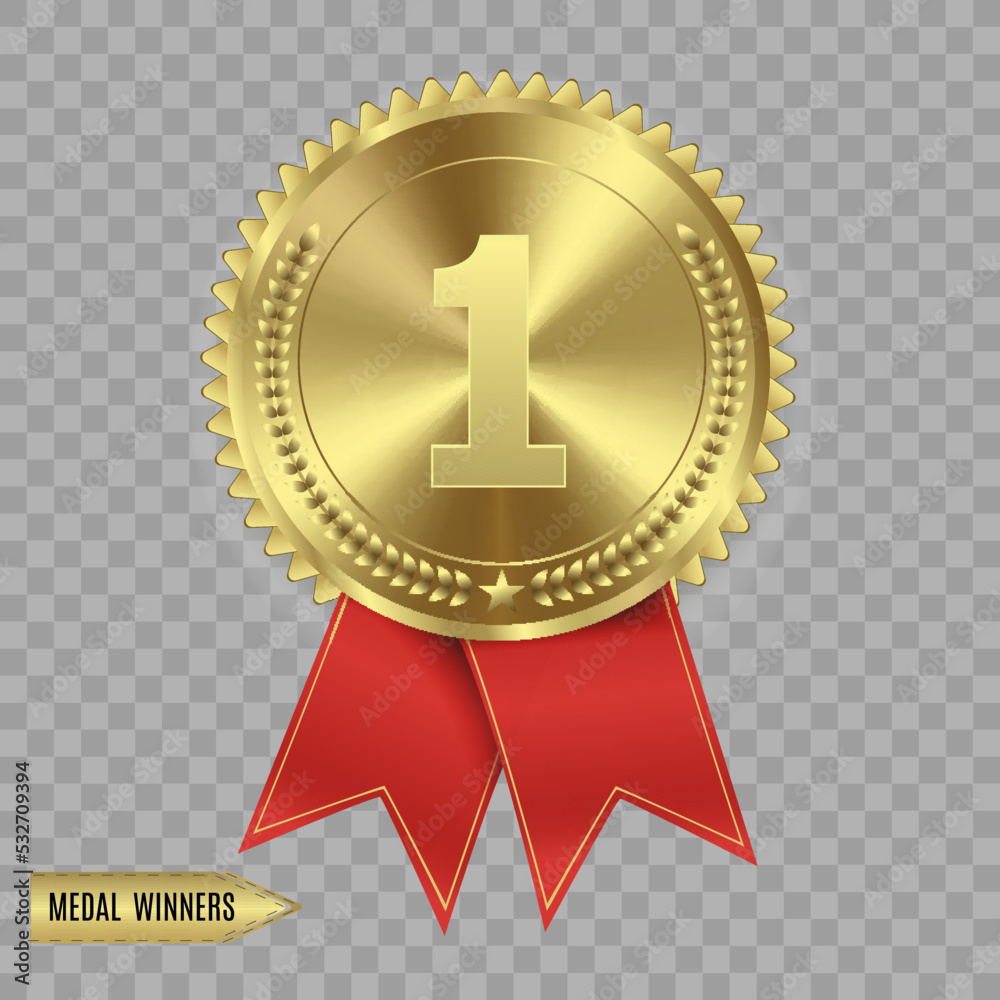 Set of gold, bronze and silver. Award medals isolated on transparent background. Vector illustration of winner concept.
Set of gold, bronze and silver. Award medals isolated on transparent background. Vector illustration of winner concept.