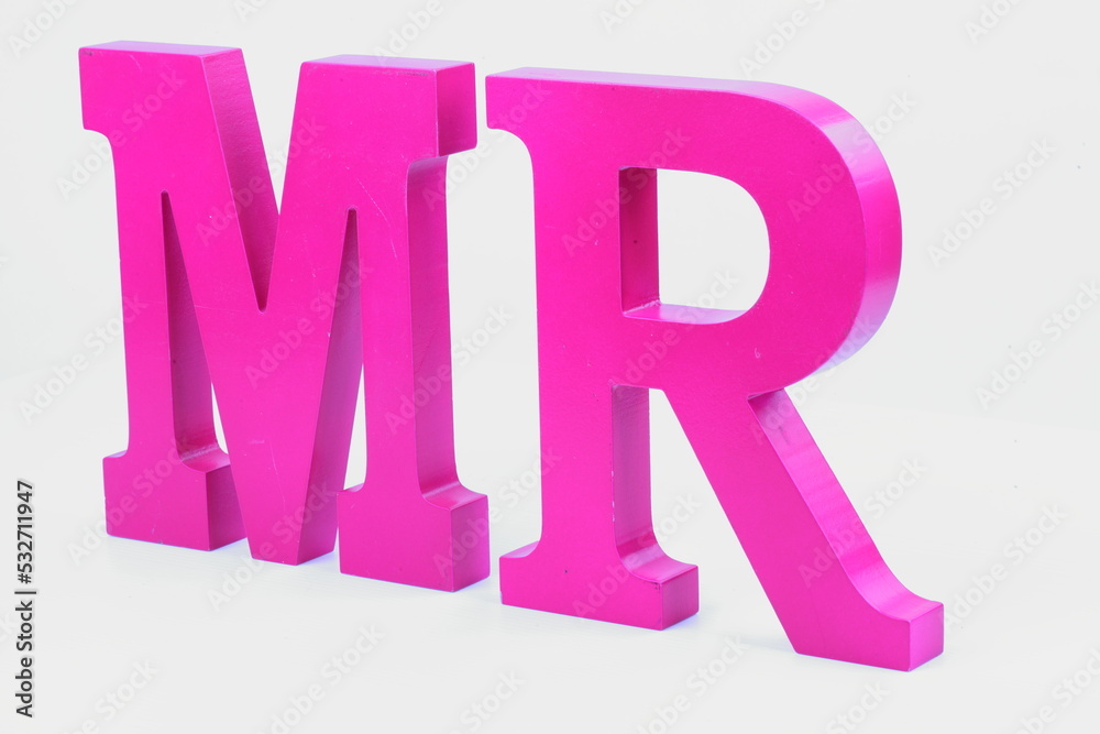 Wooden alphabet isolated on white background ,letter M and R Wooden alphabet isolated on white background ,letter M and R