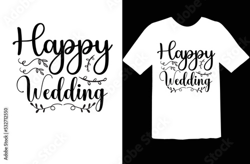 Happy wedding svg design