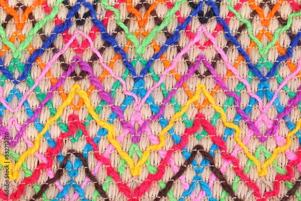 Colorful knitwear with multi color of the rope as a background.