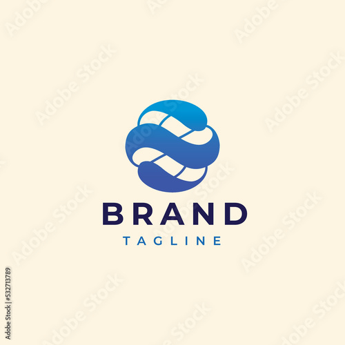 Abstract digital connection technology logo. Simple high tech design. Modern vector icon.