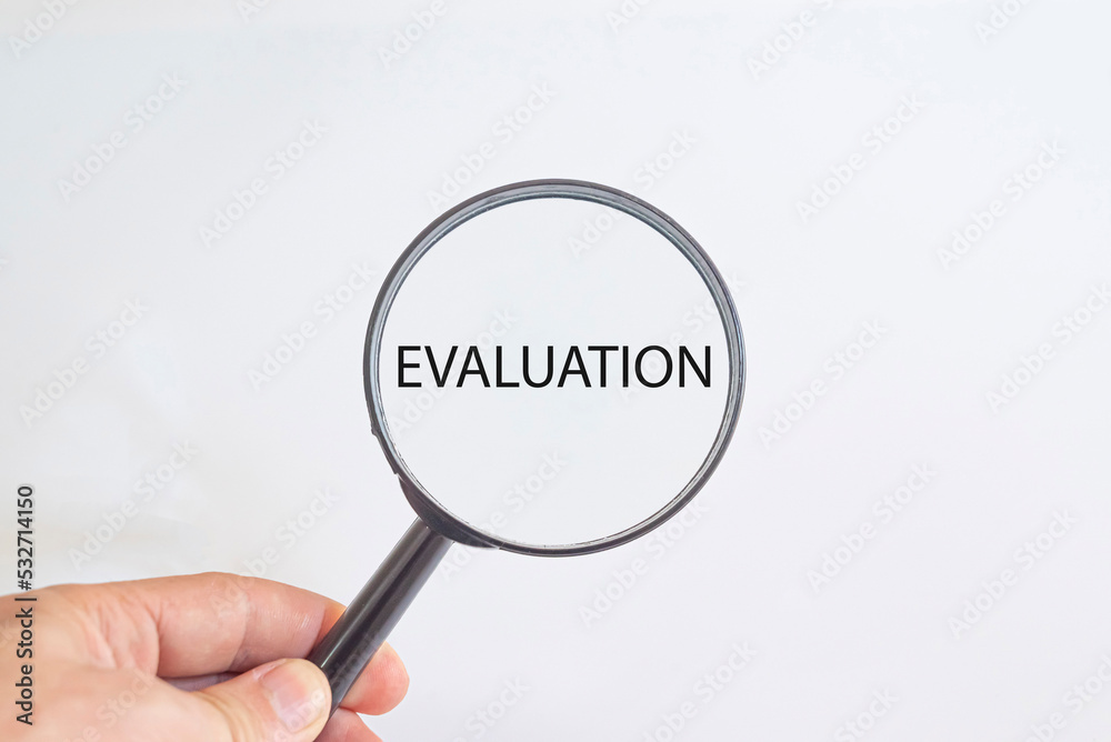 red key evaluation text on computer keyboard. evaluation idea concept. red key evaluation text on computer keyboard. evaluation idea concept.