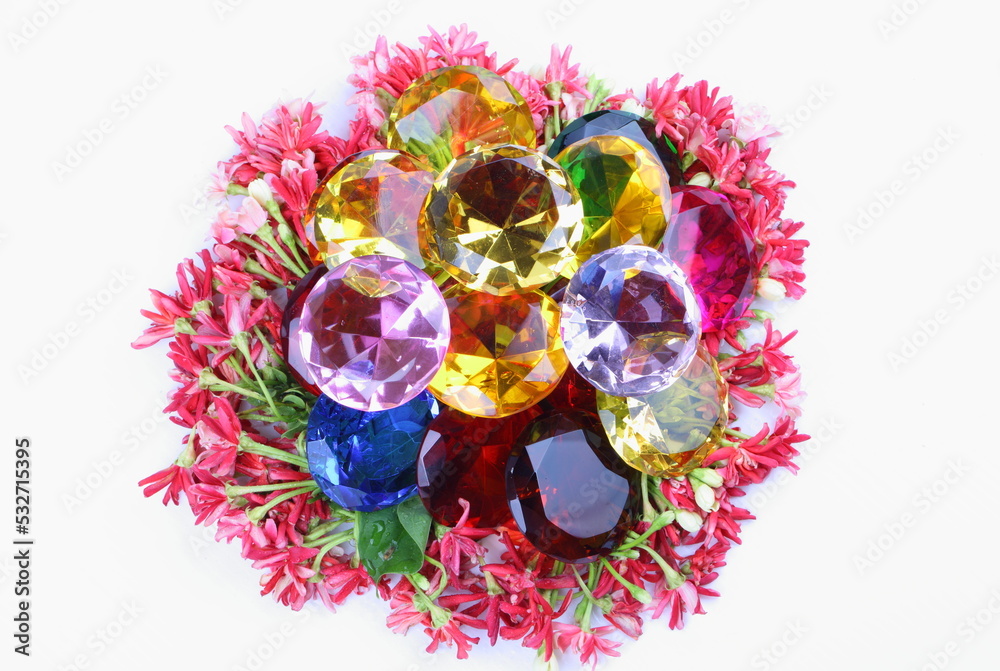 Colorful diamond  on Combretum indicum 