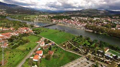 Aerial View City of Ponte de Lima, Portugal photo