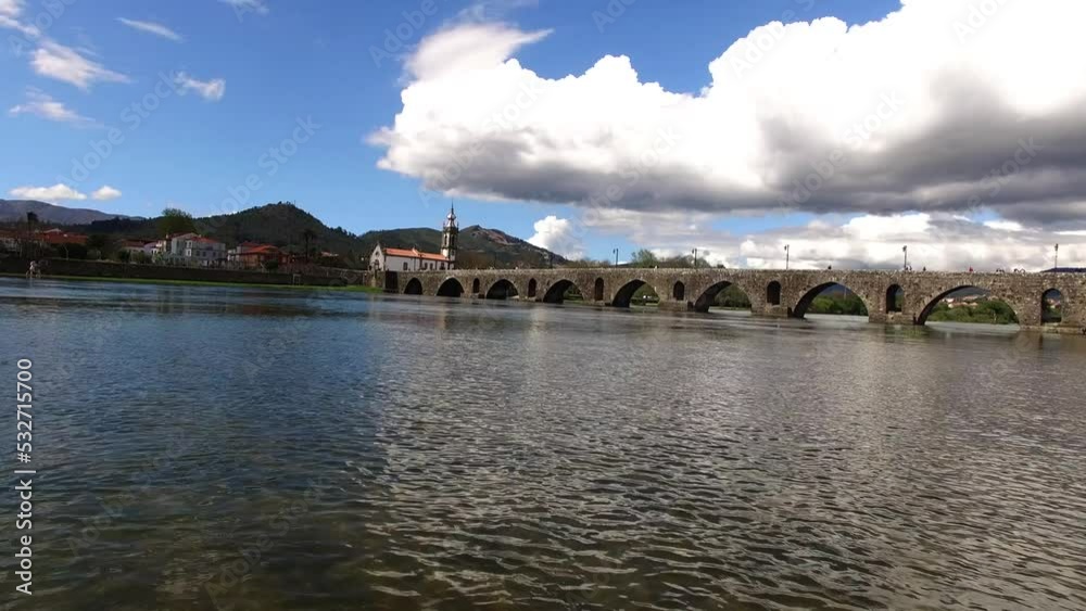 Aerial View City of Ponte de Lima, Portugal